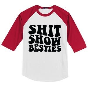 Shit Show Besties Kids Colorblock Raglan Jersey