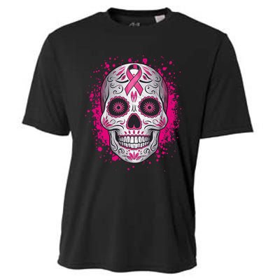 Sugar Skull Breast Cancer Shirts Awareness 2024 Cooling Performance Crew T-Shirt