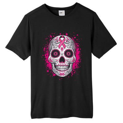 Sugar Skull Breast Cancer Shirts Awareness 2024 Tall Fusion ChromaSoft Performance T-Shirt