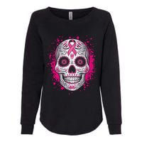 Sugar Skull Breast Cancer Shirts Awareness 2024 Womens California Wash Sweatshirt