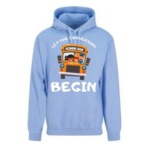 Skoolie School Bus Let The Conversion Begin Funny Gift Unisex Surf Hoodie