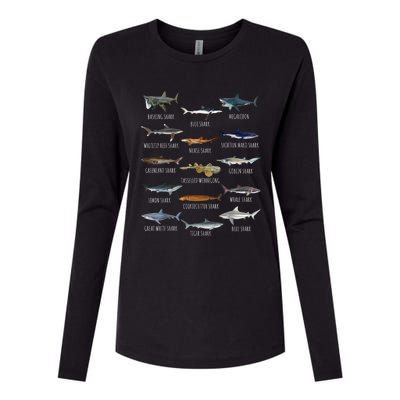 Shark Species Biology Different Types Of Sharks Womens Cotton Relaxed Long Sleeve T-Shirt