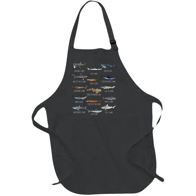 Shark Species Biology Different Types Of Sharks Full-Length Apron With Pockets