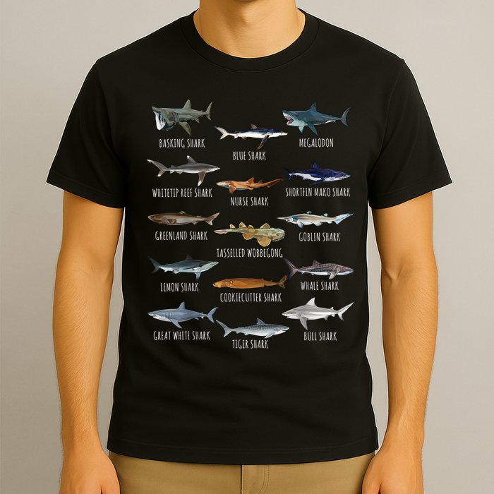 Shark Species Biology Different Types Of Sharks T-Shirt