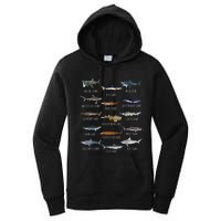 Shark Species Biology Different Types Of Sharks Women's Pullover Hoodie