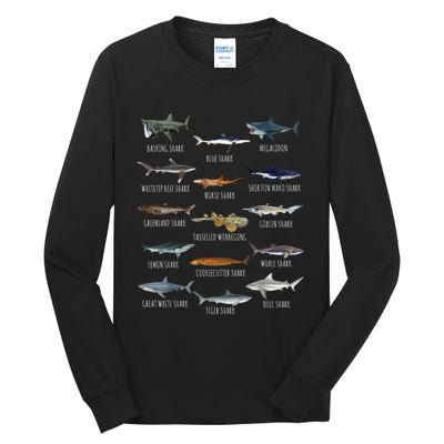 Shark Species Biology Different Types Of Sharks Tall Long Sleeve T-Shirt