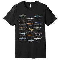 Shark Species Biology Different Types Of Sharks Premium T-Shirt