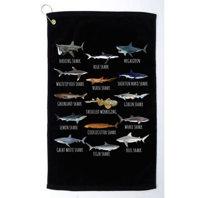 Shark Species Biology Different Types Of Sharks Golf Towel