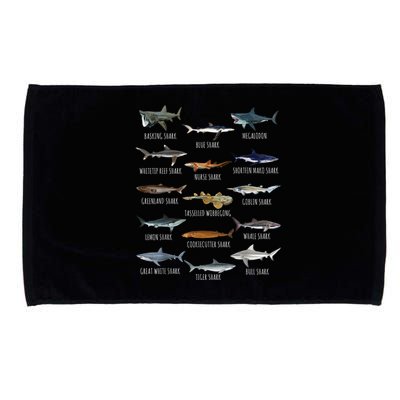 Shark Species Biology Different Types Of Sharks Microfiber Hand Towel