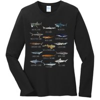 Shark Species Biology Different Types Of Sharks Ladies Long Sleeve Shirt