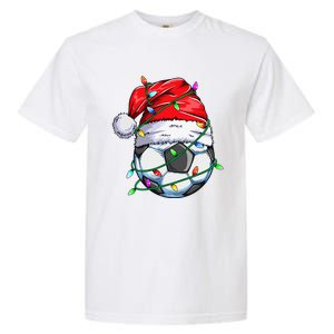 Santa Soccer Ball Sports Design Christmas Soccer Player  Garment-Dyed Heavyweight T-Shirt