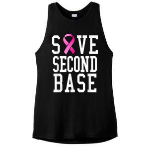 Save Second Base Shirt Breast Cancer Tshirt for Wo Ladies PosiCharge Tri-Blend Wicking Tank