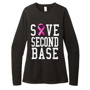 Save Second Base Shirt Breast Cancer Tshirt for Wo Womens CVC Long Sleeve Shirt