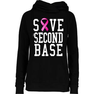 Save Second Base Shirt Breast Cancer Tshirt for Wo Womens Funnel Neck Pullover Hood