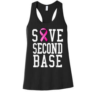 Save Second Base Shirt Breast Cancer Tshirt for Wo Women's Racerback Tank