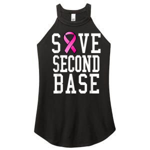 Save Second Base Shirt Breast Cancer Tshirt for Wo Women's Perfect Tri Rocker Tank