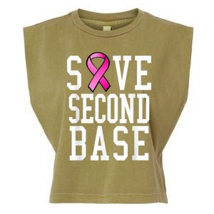 Save Second Base Shirt Breast Cancer Tshirt for Wo Garment-Dyed Women's Muscle Tee