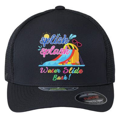 Splish Splash Bash Waterslide Summer Pool Birthday Party Flexfit Unipanel Trucker Cap