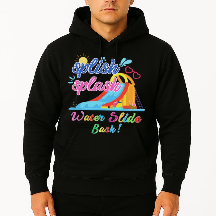 Splish Splash Bash Waterslide Summer Pool Birthday Party Hoodie