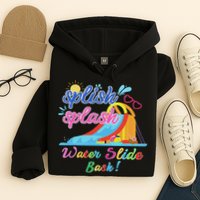 Splish Splash Bash Waterslide Summer Pool Birthday Party Hoodie