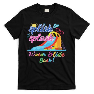 Splish Splash Bash Waterslide Summer Pool Birthday Party T-Shirt