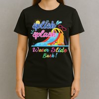 Splish Splash Bash Waterslide Summer Pool Birthday Party T-Shirt
