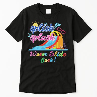 Splish Splash Bash Waterslide Summer Pool Birthday Party Tall T-Shirt