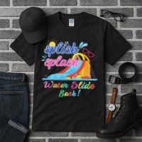 Splish Splash Bash Waterslide Summer Pool Birthday Party Tall T-Shirt