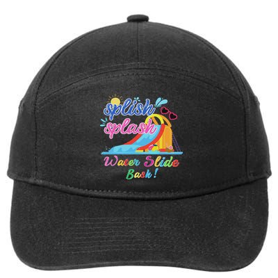 Splish Splash Bash Waterslide Summer Pool Birthday Party 7-Panel Snapback Hat