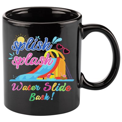 Splish Splash Bash Waterslide Summer Pool Birthday Party 11oz C Handle Ceramic Mug