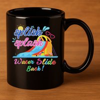 Splish Splash Bash Waterslide Summer Pool Birthday Party 11oz C Handle Ceramic Mug