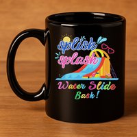 Splish Splash Bash Waterslide Summer Pool Birthday Party 11oz C Handle Ceramic Mug