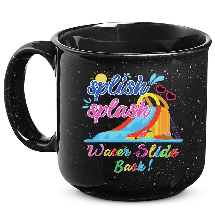 Splish Splash Bash Waterslide Summer Pool Birthday Party 15oz Campfire Ceramic Mug