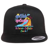 Splish Splash Bash Waterslide Summer Pool Birthday Party Flat Bill Trucker Hat