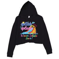 Splish Splash Bash Waterslide Summer Pool Birthday Party Crop Fleece Hoodie