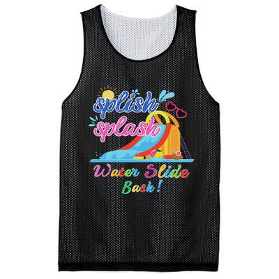 Splish Splash Bash Waterslide Summer Pool Birthday Party Mesh Reversible Basketball Jersey Tank