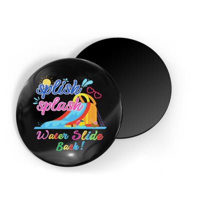 Splish Splash Bash Waterslide Summer Pool Birthday Party Magnet