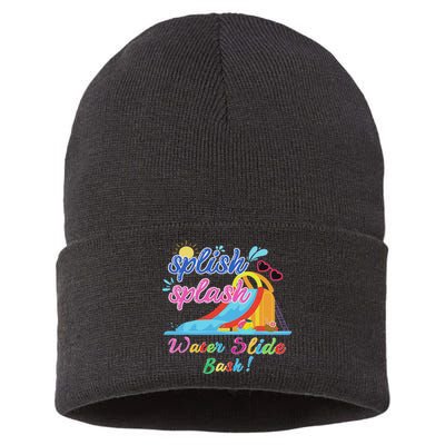 Splish Splash Bash Waterslide Summer Pool Birthday Party Sustainable Knit Beanie
