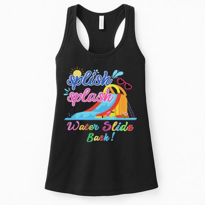 Splish Splash Bash Waterslide Summer Pool Birthday Party Womens Tank Top