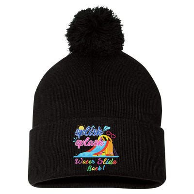 Splish Splash Bash Waterslide Summer Pool Birthday Party Pom Pom 12in Knit Beanie