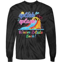 Splish Splash Bash Waterslide Summer Pool Birthday Party Tie-Dye Long Sleeve Shirt