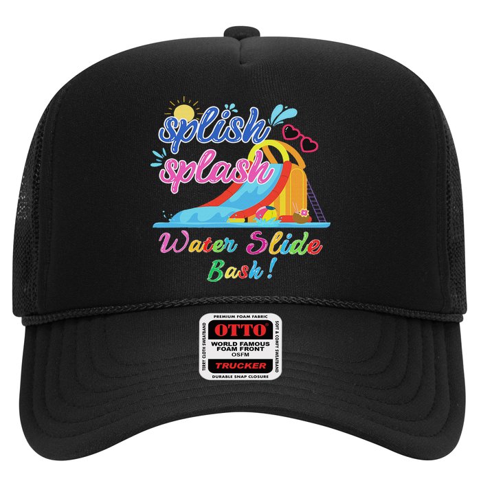 Splish Splash Bash Waterslide Summer Pool Birthday Party Trucker Hat