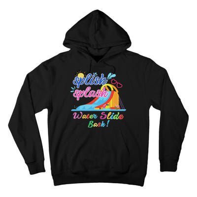 Splish Splash Bash Waterslide Summer Pool Birthday Party Tall Hoodie