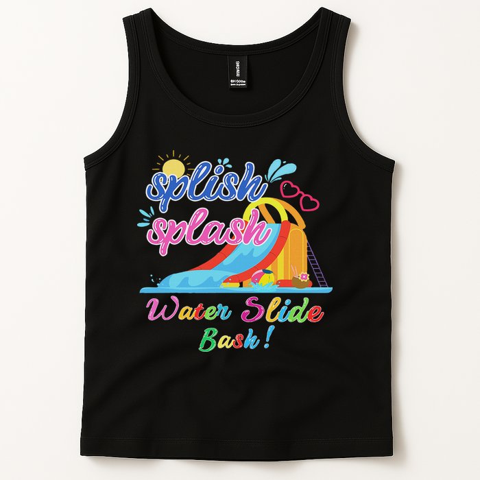 Splish Splash Bash Waterslide Summer Pool Birthday Party Tank Top