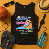 Splish Splash Bash Waterslide Summer Pool Birthday Party Tank Top