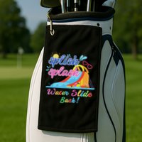 Splish Splash Bash Waterslide Summer Pool Birthday Party Golf Towel