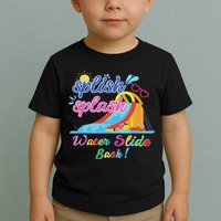 Splish Splash Bash Waterslide Summer Pool Birthday Party Toddler T-Shirt