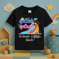 Splish Splash Bash Waterslide Summer Pool Birthday Party Toddler T-Shirt