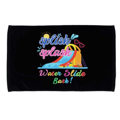 Splish Splash Bash Waterslide Summer Pool Birthday Party Microfiber Hand Towel