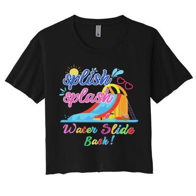 Splish Splash Bash Waterslide Summer Pool Birthday Party Crop Top